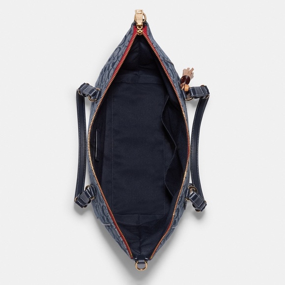 NWT💃Coach Kleo Carryall Signature Chambray - Picture 3 of 12